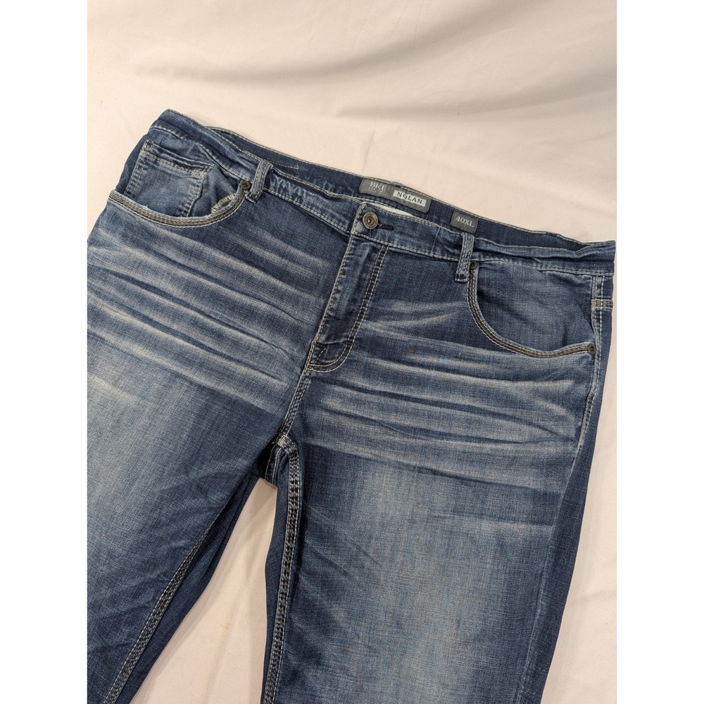 BKE 42x37 Tall (40XL Tag) Nolan Jeans Straight Stretch Relaxed  Denim Dark Wash